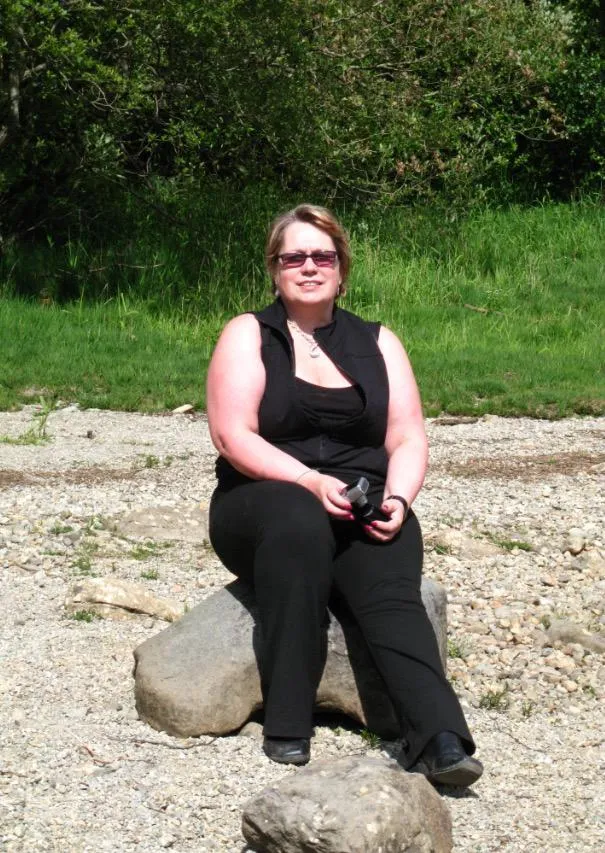 Sue before training at VH&F